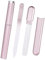 Glass Nail File and Buffer with Case, Crystal Fingernail Files for Natural Nails Care Glass Nail Shiner Nano Polisher for Travel Salon Nail Filer Stocking Stuffers for Women Girl Wife Gifts-Rose Gold