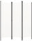 Myheimly 3-TLG. Raumteiler Klappbar Freistehend Trennwand Paravent Umkleide Sichtschutz Spanische Wand Raumtrenner Weiß 150x180 cm