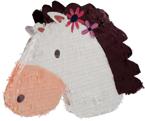 Folat 27511 Pferd Geburtstag Deko Rosa - piñata - Happy Horse - 50 x 50 cm - Pferdparty Dekoration