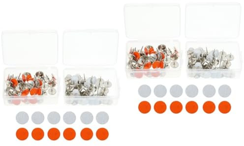 Sosoport 2 Sätze Große Reißnägel Reflektierend Markierungen Lichter Clip Karte Led Praktischer Stift Reflektorstifte Für Baum Reflektornägel Für Bäume Wegmarkierungsstift Metall 2 Boxen * 2