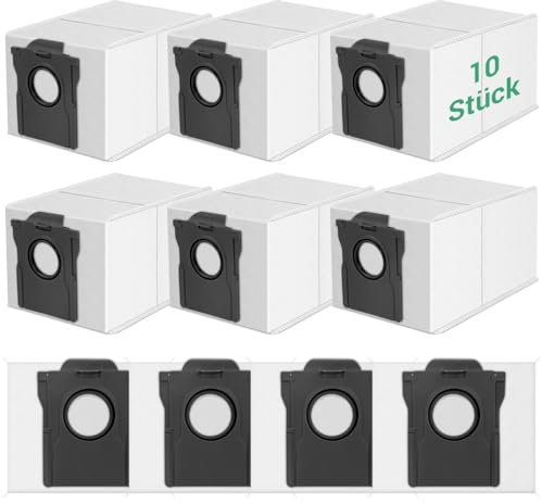 10 Stück Kompatibel mit Dreame D10 Plus Gen 2/L10s Ultra Gen 2/L40/X40/X50/L50 Ultra, für Mova E30 Ultra/P50 Pro Ultra Staubsauger, 3,2 Große Kapazität Staubsaugerbeutel Ersatz