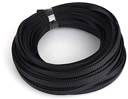 Manga de Cable de Tejido de Nylon Pet 6 Mm X 10m de Alto Protector de Alambre Densamente Expandible para el Uso Industrial de la Electrónica Automotriz