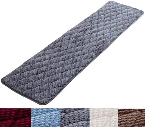 PLCIVSA Bankkissen Bankauflage Outdoor/Drinnen Sitzpolster Sitzbank Bankpolster Banke Kissen Kissenauflage Unterseite Antirutsch, Waschbar Abnehmbare(Gray,40x200cm)