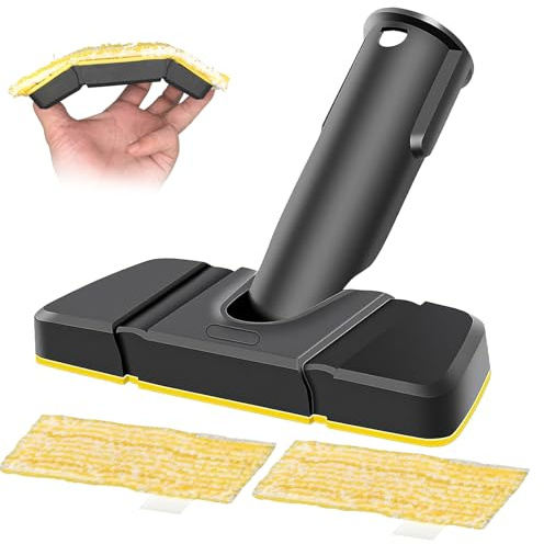 3 Stück Dampfreiniger für Kärcher Handdüse Flexible, Zubehör für Dampfreiniger für Kärcher SC1 SC2 SC3 SC4 SC5, für Badewannen, Waschbecken, Gebogene Oberflächen, mit 2 Mikrofaser-Tuch Ersatzteile