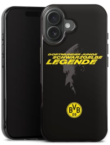 Silikon Hülle kompatibel mit Apple iPhone 17 Case schwarz Handyhülle Marco Reus Borussia Dortmund BVB