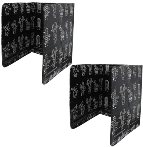 Didiseaon Aluminum Foil Oil Baffle 2 Pack Foldable Oil Splatter Guard for Gas Cooker Stove Baffle and Hob Protector Heat Insulation Plate for Kitchen Frying