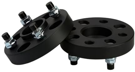 Distanzstück für Radverlängerung Spurverbreiterungen Umrüstadapter PKD 4x110 auf 4x100 4x108 4x130 4x98(2PCS 20mm Black)