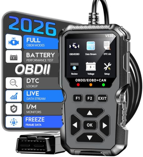 Mieekor OBD2 Auto Diagnostica OBD2 Diagnosi Scanner,OBD EOBD+Can Diagnosi Auto Professionale in Italiano,Lettore Errore Motore Auto con Funzioni-OBD2 per Audi BMW VW Tutti i Veicoli (Nero)