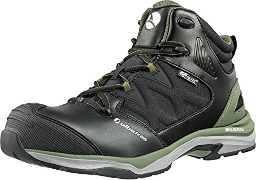 ALBATROS ULTRATRAIL Olive CTX MID Arbeitsschuh Sicherheitsschuh S3 ESD HRO SRC Fiberglaskappe ESD Durchtrittschutz rutschfest hitzebeständig metallfrei Unisex
