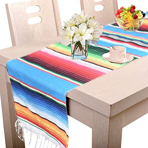 Amajoy 35 x 275 cm mexikanischen Tischläufer Natur Jute für Hochzeit Festival Event Tisch Dekoration