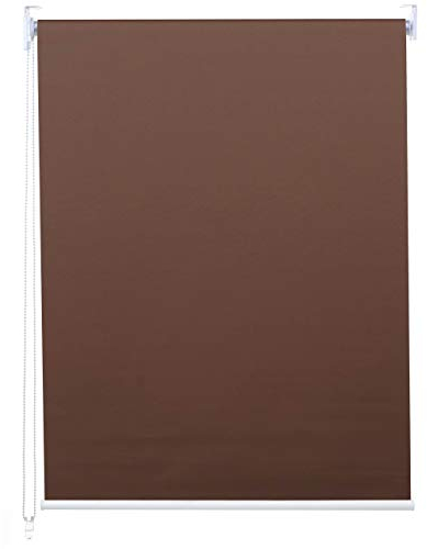 Rollo HWC-D52, Fensterrollo Seitenzugrollo Jalousie, 80x230cm Sonnenschutz Verdunkelung Blickdicht - braun