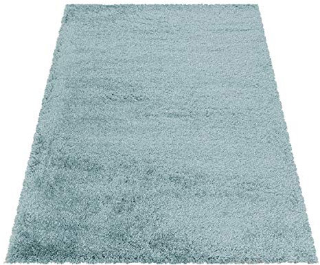 Ayyildiz Wunderschöne Hochflor Teppich: Weich, Flauschig & Leicht zu Pflegen - Idealer Komfort für Wohnzimmer oder Schlafzimmer, Größe:280 x 370 cm, Farbe:Blau