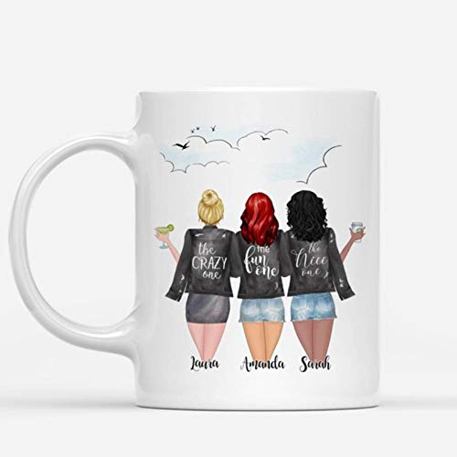 Tazza Di Caffè Regalo 3 Tazze Da Ragazza Personalizzate Amici Per Sempre Tazza Da Caffè Regalo Tazze Carine Tazas De Ceramica Creativas 11 Once / 15 Once
