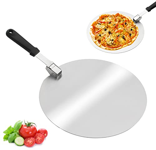 Houdao Pala per Pizza Corta 30 cm Pala per Pizza Acciaio con Manico Antiscivolo Pieghevole Paletta Pizza per Forno Pizza BBQ Torta Pasticcini Pane