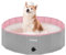 furrybaby Piscine Pliable pour Chiens, Piscine Rembourrée Portable pour Chien, Piscine en Plastique, Grande Piscine Rigide pour Enfants (Rose 100 x 30 cm)