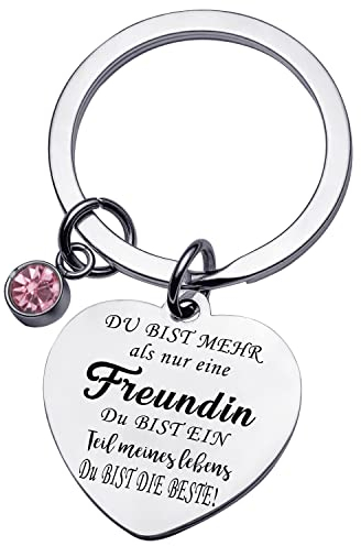 Rebundex Schlüsselanhänger mit Gravur Beste Freundin Herz , Geschenke Geschenke für Freund Freundinnen Geschenkideen Geburtstagsgeschenk für Freundin Freundschaftsgeschenke
