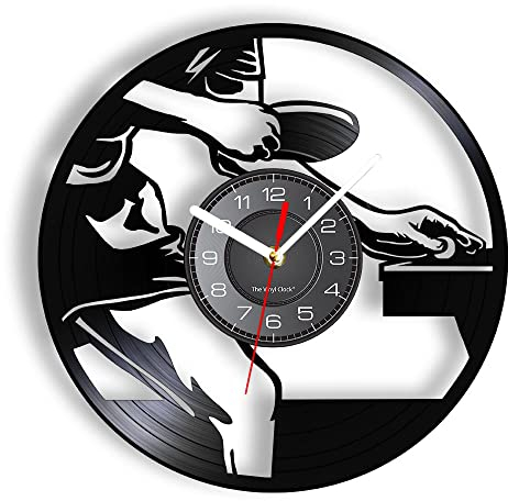 Smotly Vinyl Wanduhr, Ping Pong Sport Thema Stille Wanduhr ist eine einzigartige Wanduhr Geschenk für Sportliebhaber.(Ohne Licht)