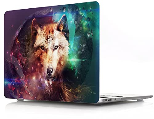 JZ Animal Hülle für MacBook Pro Retina 13 (2012-2015, Models: A1502 / A1425) Hard Shell Fall mit Tastaturschutz - Wolf
