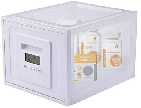 VENTDOUCE Fridge Lock Box | Cell Phone Lock Box,Transparent Medicine Lock Box, Food, Telephone, Tablet Computer, Pre-packaged Lock Box For Family Safety
