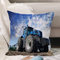 Kissenbezug 45x45 cm,Die Traktorräder auf dem riesigen Feld ein Bauer, der einen Traktor fä,Outdoor Kissen Kissenbezüge Kissenhülle Sofa Kissen dekokissen Zierkissen für Wohnzimmer Garten deko draußen