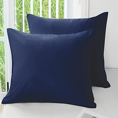 MILDLY Kissenbezügen 80x80 Microfaser Navy Blau