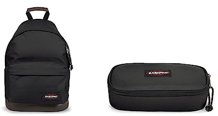EASTPAK Wyoming Rucksack, 40 cm, 24 L, Schwarz (Black) & Oval XL Single Federmäppchen, 22 cm, Schwarz (Black)