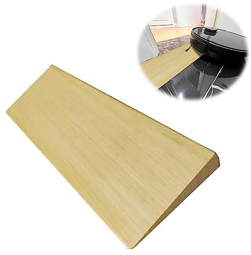 COKYIS Massivholz Türschwellenrampe Schwellenrampe, Holz Bordsteinkanten Rampe Leichte Tragbar Rollstuhlrampe, rutschfeste Bordsteinrampe Für Roboter (Color : Wood, Size : 15 * 70 * 3cm)
