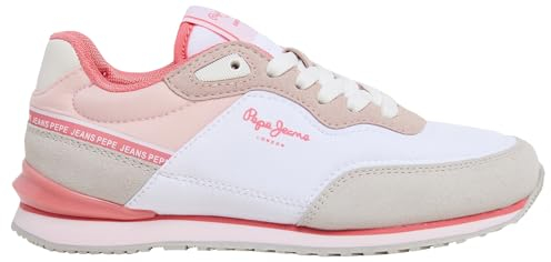 Pepe Jeans Mädchen London Seal G Sneaker, Weiß (Weiß), 6