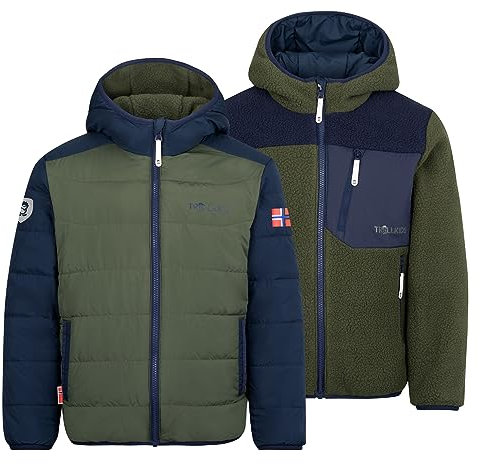 Trollkids Kids Sandvika Turnover Jacket 110, ivy/Navy