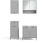 Vicco Ensemble de Meubles de Salle de Bain Eliza, Gris, 4 Parties
