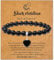 XIANNVXI Bead Bracelets for Women Black Obsidian Crystal Bracelet for Women 8mm Beaded Bracelet Jewellery