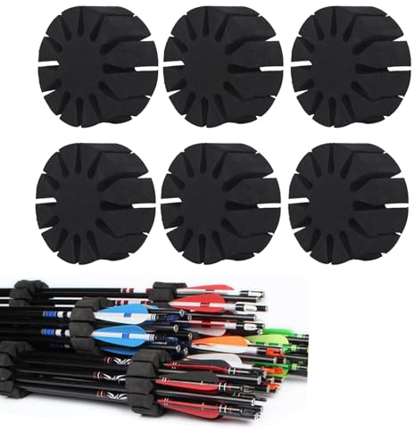 Supporto per Separatore di Frecce Freccia Rack, Freccia Rack Rotondo Durevole Schiuma di EVA Rotonda Freccia Rack EVA Schiuma Freccia Separatore Holder per Caccia Esterna Tiro Accessorio Nero 6 Pezzi