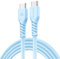 TECHGEAR Cable cargador USB C a USB C Cable trenzado C a C FUERTE de 60 W Carga rápida Cable de datos tipo C Compatible con iPhone 15, iPad Pro 2022, iPad 10th 2022, MacBook Pro, Samsung S24/S23/S21/A