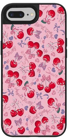 Ehreus for iPhone 7 Plus/ 8 Plus Phone Case, Cute Coquette Aesthetic Bow Chreey Pattern Shock-Absorbent Protective iPhone 7 Plus/iPhone 8 Plus Case for Women Girls Girly