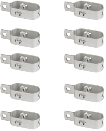 casa pura Lot de 10 tendeurs de fil galvanisé de 120 mm pour clôture grillagée, fil de serrage, tendeur de clôture, clôture sauvage, clôture forestière pour jardin en acier