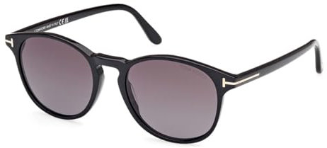 TOM FORD Unisex Lewis Sunglasses, Shiny Black, 53/19/145