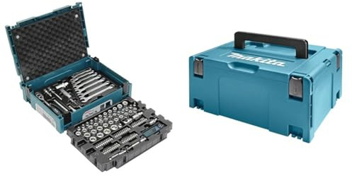 Makita E-08713 120 Piece Maintenance Set supplied in a Makpac Case & 821551-8 Makpac Connector Case Type 3
