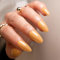 Boloshine Press on Nails Short, 24Pcs Solid Color French Tip False Nails Acrylic Nail Tips, Full Cover Fake Nails with Glue Stickers, False Nails for Girls Women Nail Art Decorations, Amber Yellow