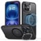 ESR for iPhone 16 Case, Compatible with MagSafe, Military-Grade Protective Case, Built-In Stash Stand Phone Case, Scratch-Resistant Back Cover, Classic Series, Frosted Black