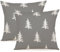 YCOLL Kissenbezug 50x50 2er Set Kissenbezug Weihnachten Kissenbezüge Dekokissen Leinen Kissenhüllen für Deko Weihnachten Sofa Schlafzimmer Couch 50x50 cm
