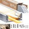 10 x LED Aluminium Profil weiB 1m für max Breite12.1mm Led Strip, L1000*17.4 * 7mm, Led Alu Profil Schiene U Form Eckprofil, LED Streifen Kanal und Diffusor (LED profil u form -1M, 10)