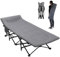 REDCAMP XL Feldbett mit Matratze, Extra Breite Robust klappbett Campingbett Gästebett klappbar für Erwachsene bis 210 kg, Betten für Outdoor Camping Reisen Indoor Büro, Schwarz