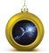 Erde und Mond Weihnachtskugel, Ornamente, 6,1 cm, bruchsicher, Weihnachtsbaumschmuck, Kugeln, goldener Stil, hängende Weihnachtsschmuck für Weihnachtsbaum, Feiertagsdekoration