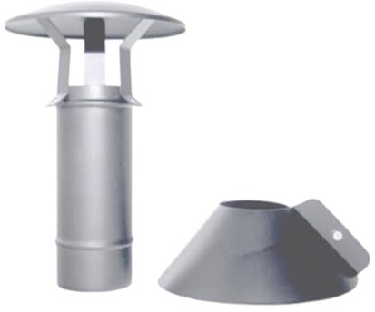 Tuyau coaxial inox D. 80/125 terminal vertical poêle à granulés CE fabriqué en Italie