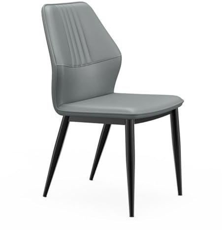 FLEPYHB Esszimmerstühle Esszimmerstuhl mit Leder Dick gepolstert Küchenstuhl Badstuhl Sessel mit Rückenlehne Metallbeine Wohnzimmer Empfangsstuhl Loungesessel Schlafzimmer Lounge Büro