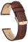 Ayadoo 22mm dunkelbraun Top-Grain-Lederarmband, Schnellverschluss-Band für Männer Frauen