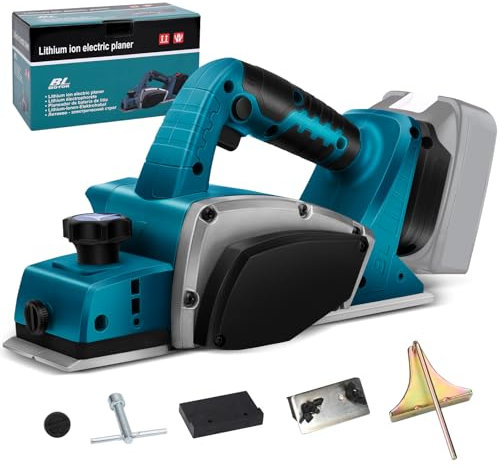 Pialla elettrica a batteria in legno con batteria da 18 V, senza spazzole, larghezza pialla: 82 mm, diametro 2 mm, 16500 giri/min, piallatrice per legno (senza batteria)