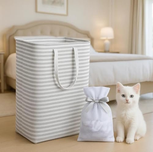 Cesto Ropa Sucia 80L, Cesta Ropa Sucia Impermeable con Asas, Cubo Ropa Sucia Plegable, Laundry Basket, panier a linge, cesto ropa plegable, Bolsa Ropa Sucia, cesto roupa suja