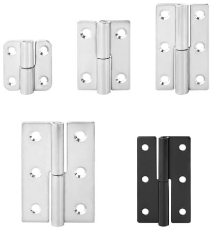 Bisagras desmontables de acero inoxidable de 270 grados, color negro, for puertas de muebles de madera, for armarios y armarios.(StainlessSteel64mm R)