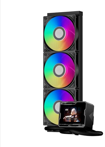 PCCOOLER CPS GT360M ARGB Display BK, AIO CPU Cooler TDP 300W con schermo IPS da 2,8, sistema di raffreddamento a liquido con 3 ventole ARGB PWM, per Intel LGA 1851/115X/1700/1200 & AMD AM5/AM4